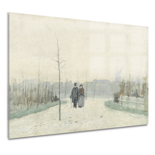 Oud paar in een nieuw aangelegd park - Anton Mauve acrylglas