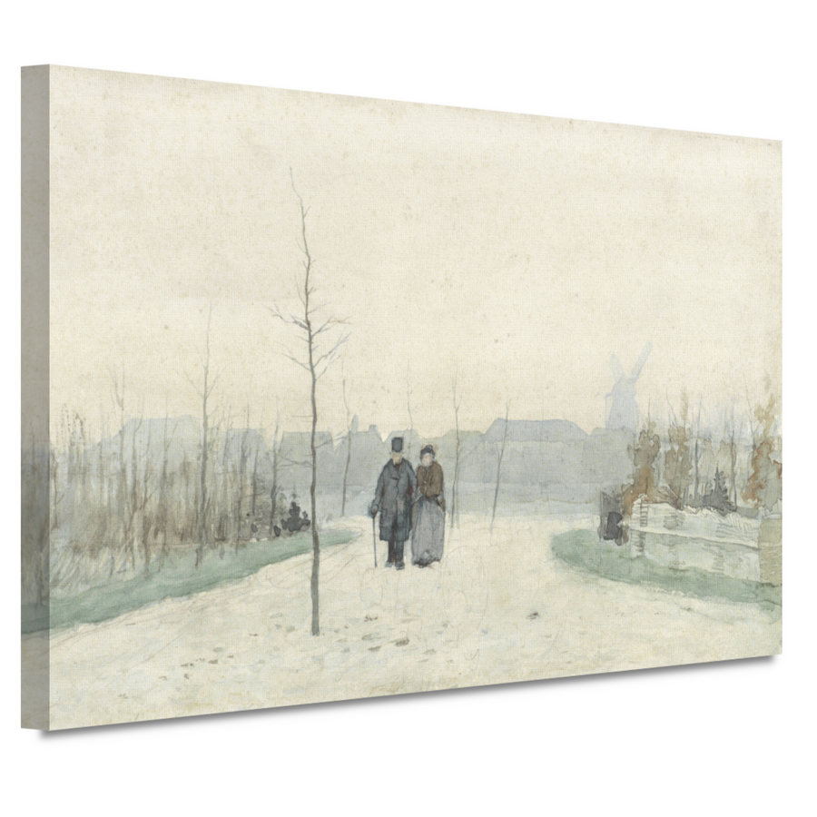 Oud paar in een nieuw aangelegd park - Anton Mauve canvas