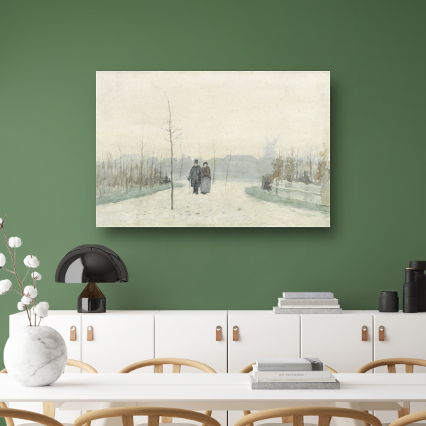 Oud paar in een nieuw aangelegd park - Anton Mauve poster
