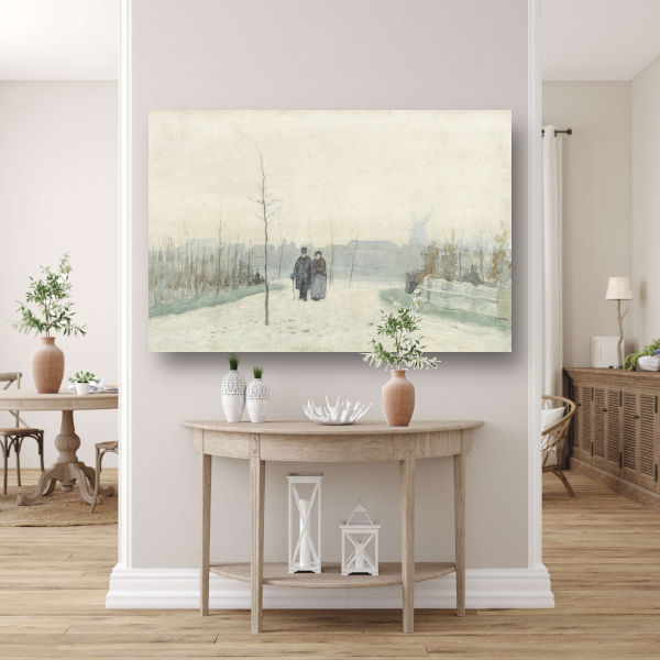 Oud paar in een nieuw aangelegd park - Anton Mauve poster
