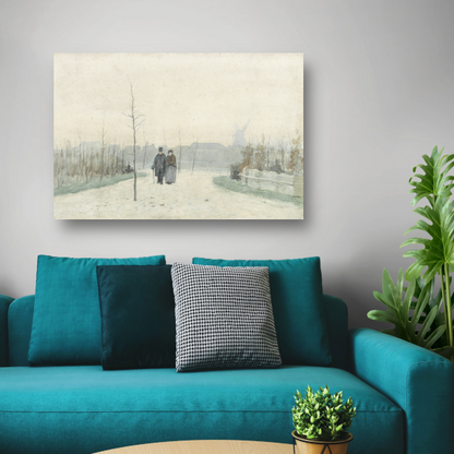 Oud paar in een nieuw aangelegd park - Anton Mauve poster