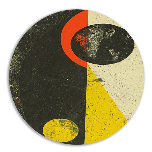 Abstract Planeet en Sterren in Primaire Kleuren forex muurcirkel