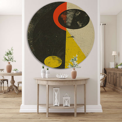 Abstract Planeet en Sterren in Primaire Kleuren forex muurcirkel