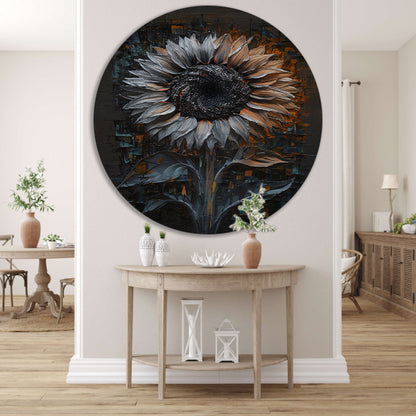 Abstracte Weergave van een Zonnebloem forex muurcirkel