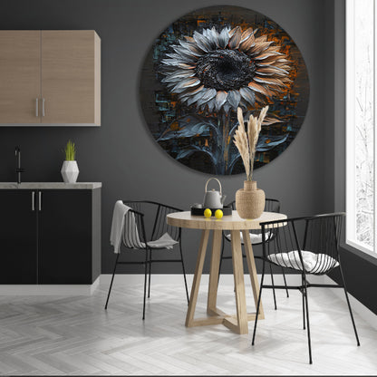 Abstracte Weergave van een Zonnebloem forex muurcirkel