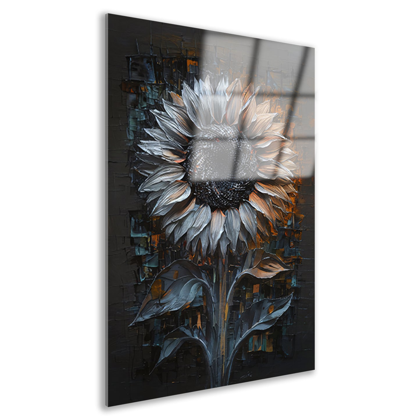 Abstracte Weergave van een Zonnebloem acrylglas