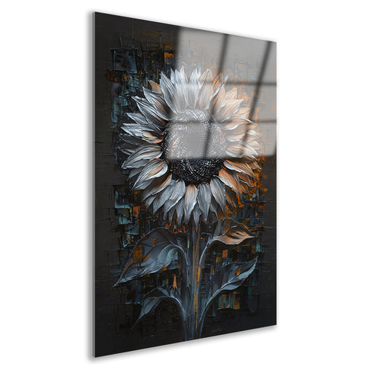 Abstracte Weergave van een Zonnebloem acrylglas