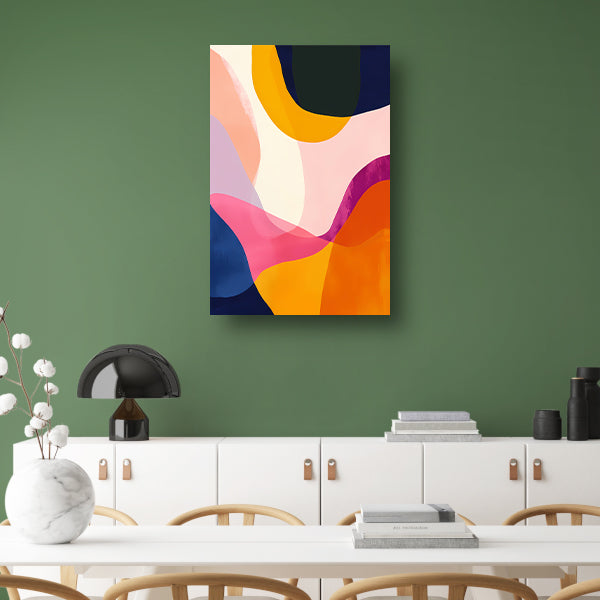 Abstract Kleuren Dans in Beweging canvas met baklijst