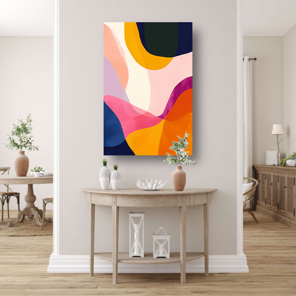 Abstract Kleuren Dans in Beweging canvas met baklijst