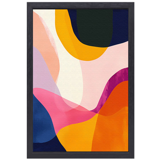 Abstract Kleuren Dans in Beweging canvas met baklijst