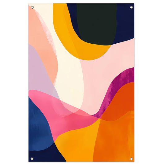 Abstract Kleuren Dans in Beweging tuinposter