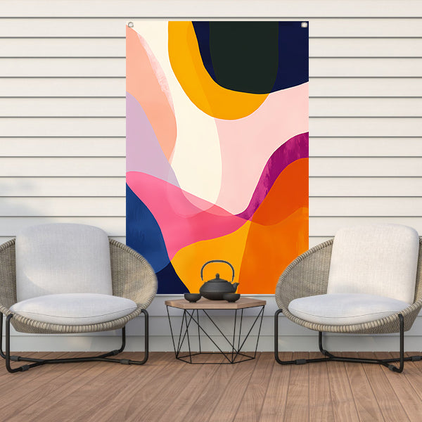 Abstract Kleuren Dans in Beweging tuinposter