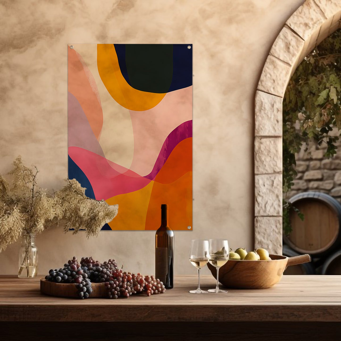 Abstract Kleuren Dans in Beweging tuinposter