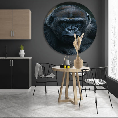 De Intense Blik van een Majestueuze Gorilla forex muurcirkel