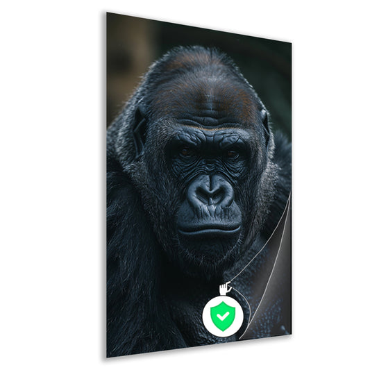 De Intense Blik van een Majestueuze Gorilla poster