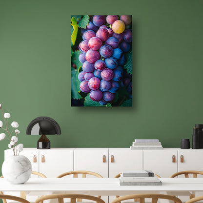 Close-up van Rijpe Paarse Druiven canvas met baklijst