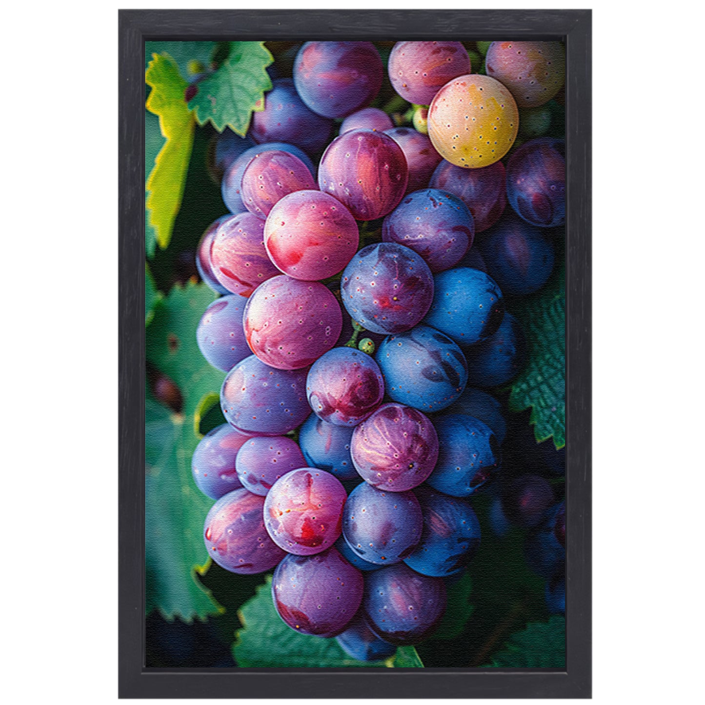 Close-up van Rijpe Paarse Druiven canvas met baklijst