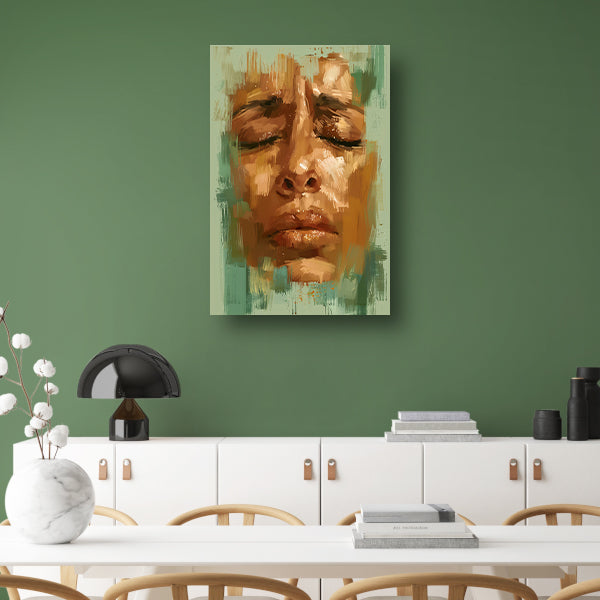 Expressief Portret van een Vrouw in Tranen poster