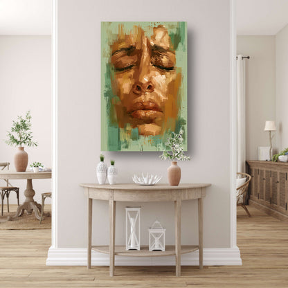 Expressief Portret van een Vrouw in Tranen acrylglas
