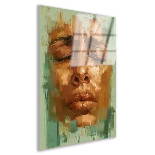 Expressief Portret van een Vrouw in Tranen acrylglas