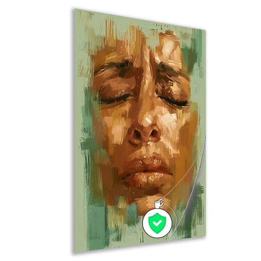 Expressief Portret van een Vrouw in Tranen poster