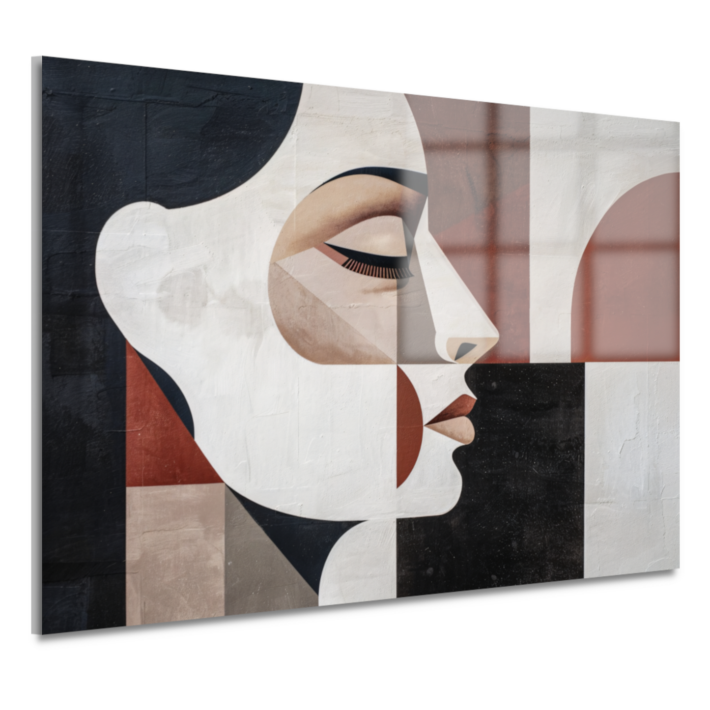 Minimalistisch Portret in Art Deco Vormen acrylglas