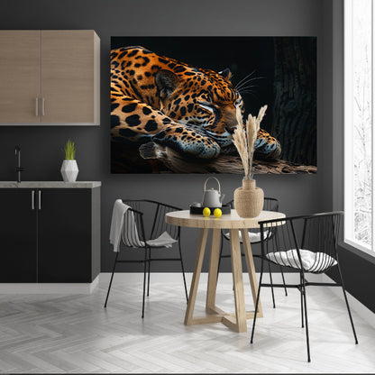 Slapende jaguar op een boomtak acrylglas