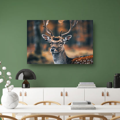Hert met Gewei in Mystiek Bos acrylglas