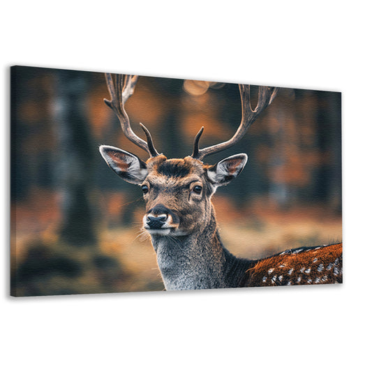 Hert met Gewei in Mystiek Bos canvas