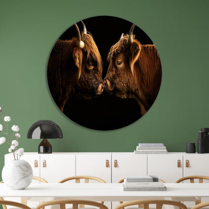Twee hooglanders neus aan neus forex muurcirkel