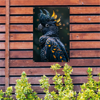 Portret van een Blauwe Papegaai met Geel tuinposter