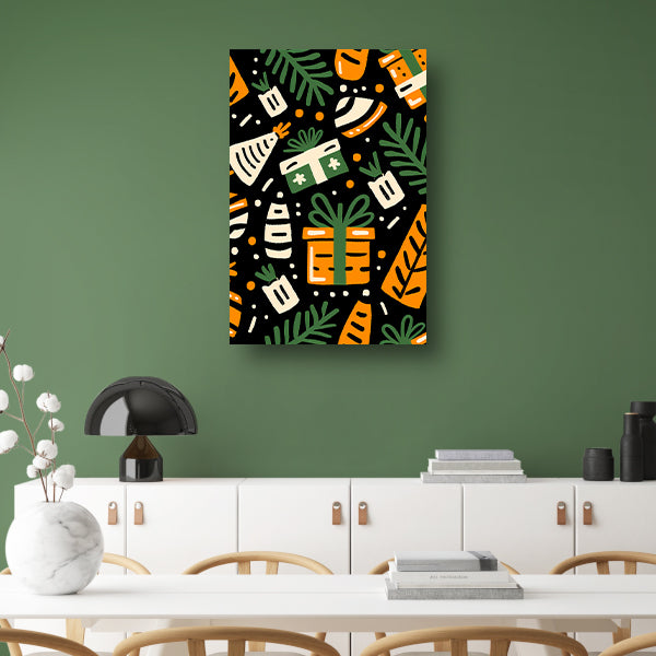 Kleurrijk Feestelijk Cadeau Patroon poster