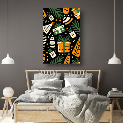 Kleurrijk Feestelijk Cadeau Patroon poster