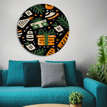 Kleurrijk Feestelijk Cadeau Patroon forex muurcirkel