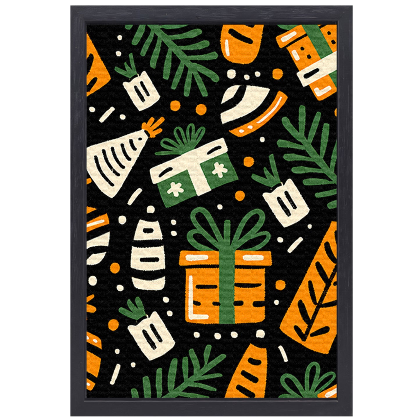 Kleurrijk Feestelijk Cadeau Patroon canvas met baklijst