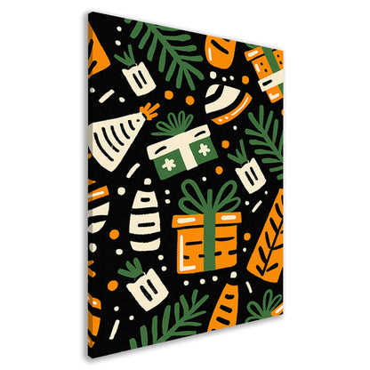 Kleurrijk Feestelijk Cadeau Patroon canvas