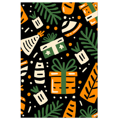 Kleurrijk Feestelijk Cadeau Patroon tuinposter
