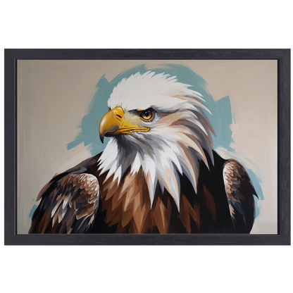 Majesteitelijke Adelaar in Kleurrijk Impressionisme canvas met baklijst