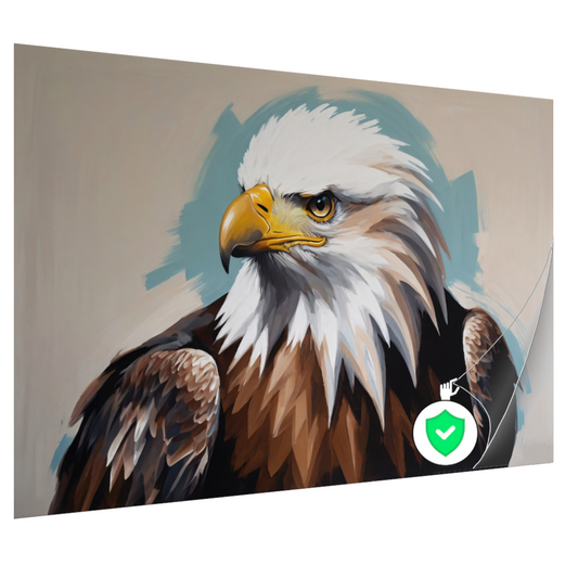 Majesteitelijke Adelaar in Kleurrijk Impressionisme poster