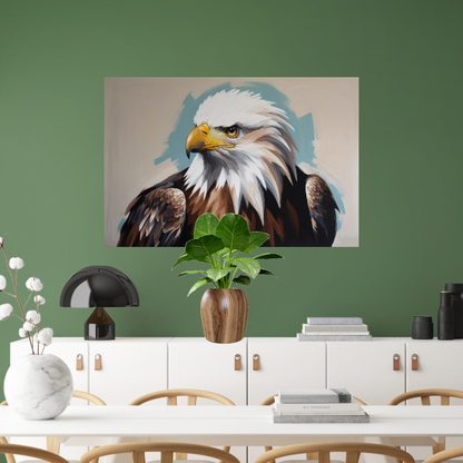 Majesteitelijke Adelaar in Kleurrijk Impressionisme canvas met baklijst