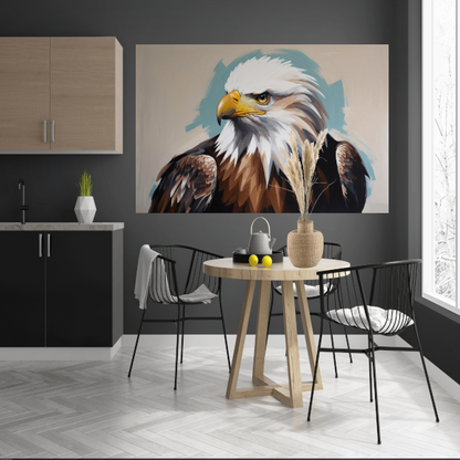 Majesteitelijke Adelaar in Kleurrijk Impressionisme canvas met baklijst