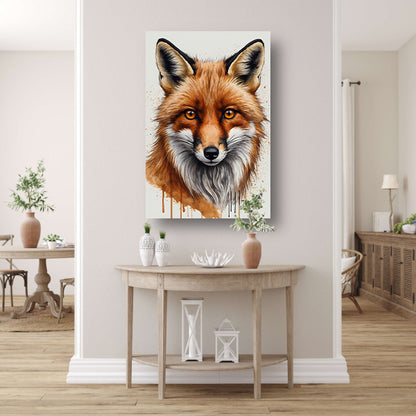 Scherpe Blik van een Kleurrijke Vos canvas