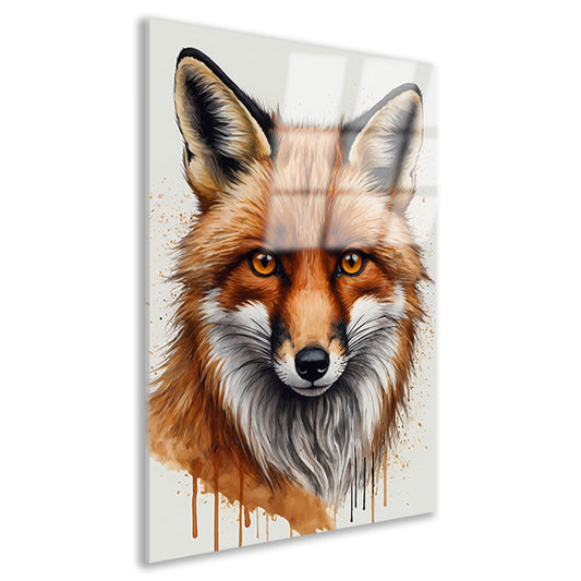 Scherpe Blik van een Kleurrijke Vos acrylglas