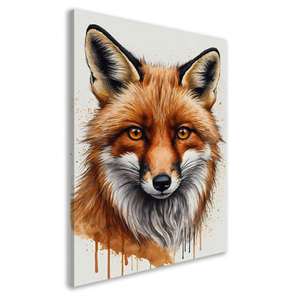 Scherpe Blik van een Kleurrijke Vos canvas