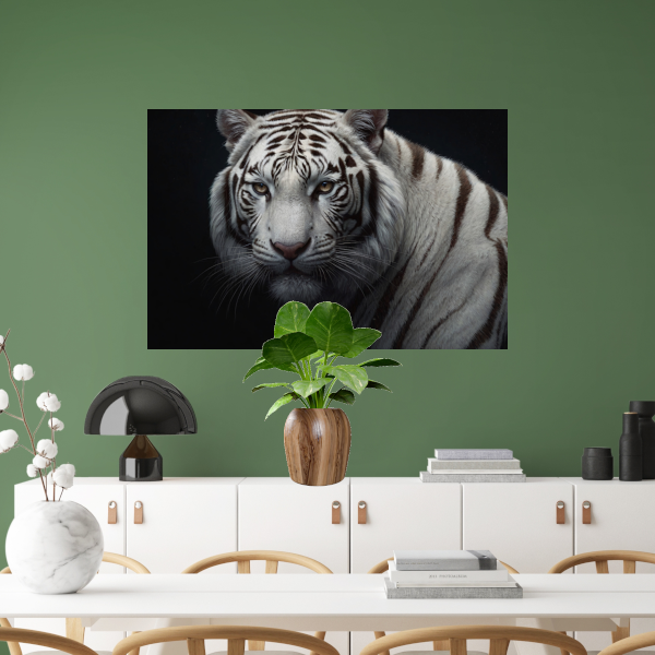 Stille Gaze van de Witte Tijger poster