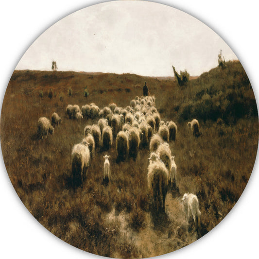 De terugkeer van de kudde, Laren - Anton Mauve forex muurcirkel