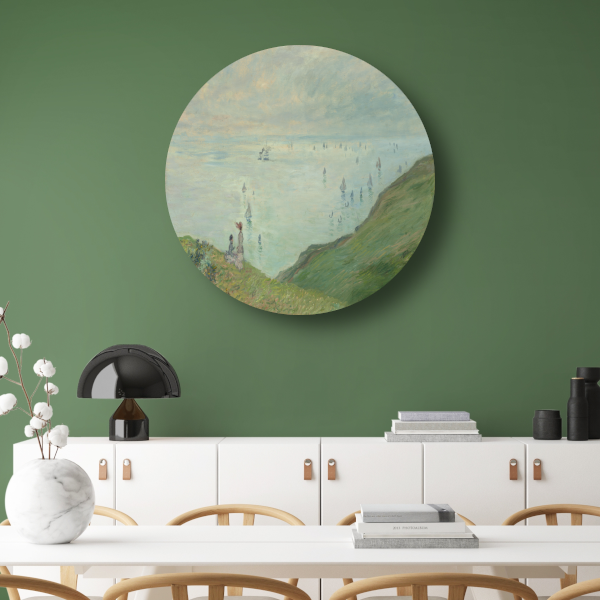 Kliffen bij Pourville - Claude Monet forex muurcirkel