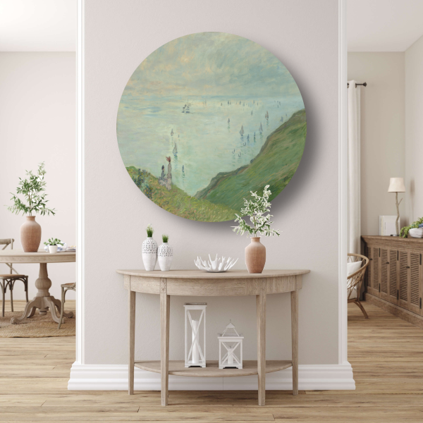 Kliffen bij Pourville - Claude Monet forex muurcirkel