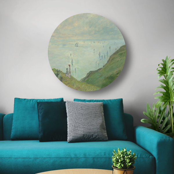 Kliffen bij Pourville - Claude Monet forex muurcirkel