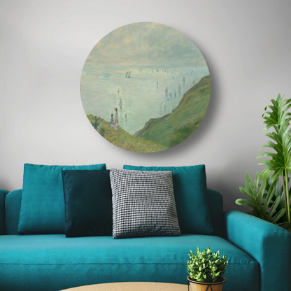 Kliffen bij Pourville - Claude Monet forex muurcirkel
